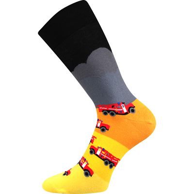 TWIDOR funny dress socks with FIREFIGHTER images
