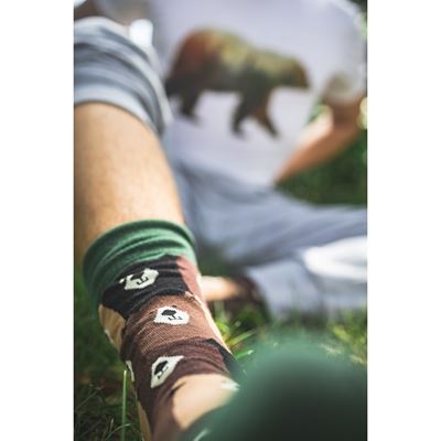 TWIDOR funny dress socks with BEAR pictures