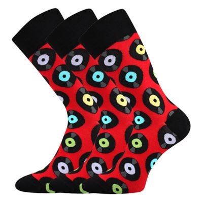 TWIDOR funny dress socks with LP record images