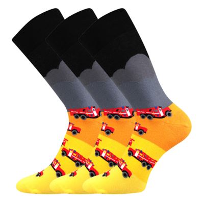 TWIDOR funny dress socks with FIREFIGHTER images