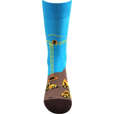 TWIDOR funny dress socks with CONSTRUCTION images