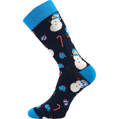 Thin socks with pictures CHRISTMAS mix D (3 pairs)