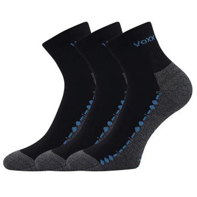 VECTOR black cotton sports socks