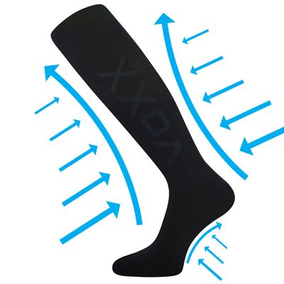 VENOM light compression knee socks with silver ions BLACK