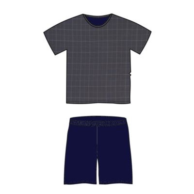 VENTOR short-sleeved pyjamas with a subtle pattern D-01