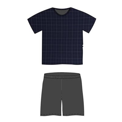 VENTOR short-sleeved pyjamas with a subtle pattern D-02