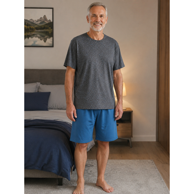 VENTOR short-sleeved pyjamas with a subtle pattern C-01