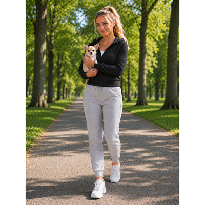 VENUS women's cotton sweatpants, LIGHT GREY MELANGE