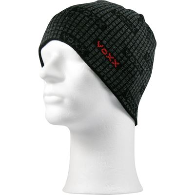 VERSO men's knitted reversible hat, BLACK AND RED