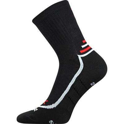 VERTIGO anatomically shaped sports socks with massage foot BLACK