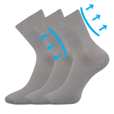 Men's medicine VIKTOR socks with non-slip cuff LIGHT GREY