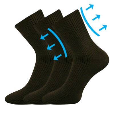 Men's medicine VIKTOR socks with non-slip cuff BROWN