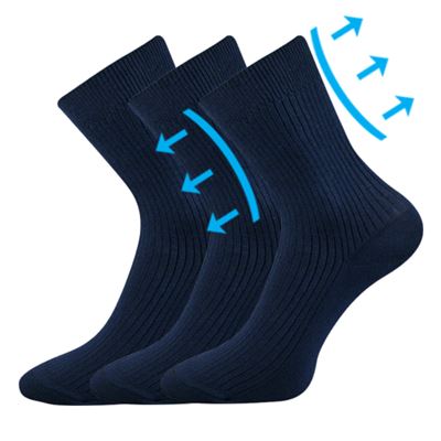 Women's VIKTORKA medicine socks with non-slip cuff, DARK BLUE