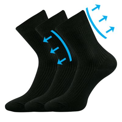 Men's VIKTOR medicine socks with non-slip cuff BLACK
