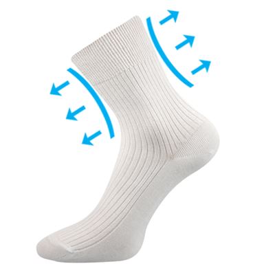 Men's medicine socks VIKTOR with non-slip cuff WHITE