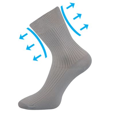 Men's medicine VIKTOR socks with non-slip cuff LIGHT GREY