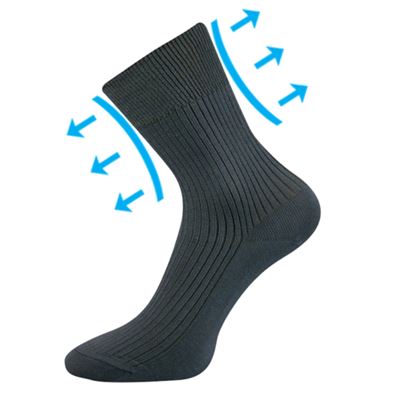 Men's VIKTOR medicine socks with non-slip cuff, DARK GREY
