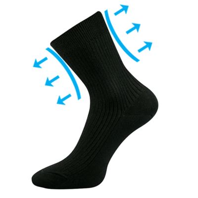 Men's VIKTOR medicine socks with non-slip cuff BLACK