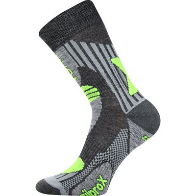 VISION merino winter thermal socks with silver DARK GREY