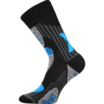 VISION merino winter thermal socks with silver BLACK-BLUE