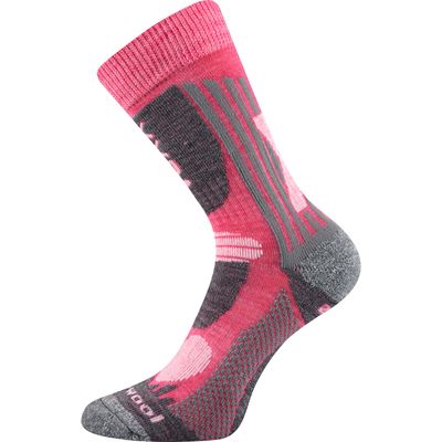 VISION children's thermo socks made of merino wool with silver PINK