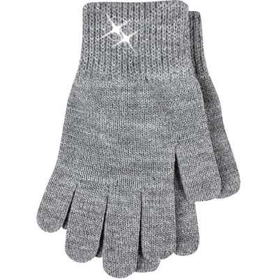 VIVARO women's knitted gloves with lurex GREY-SILVER