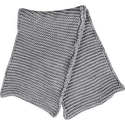 Women's knitted VIVARO circular scarf with lurex GREY-SILVER