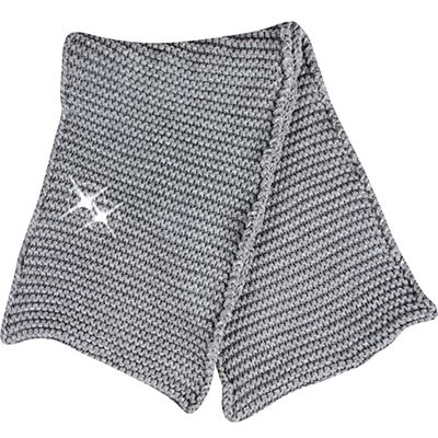 Women's knitted VIVARO circular scarf with lurex GREY-SILVER