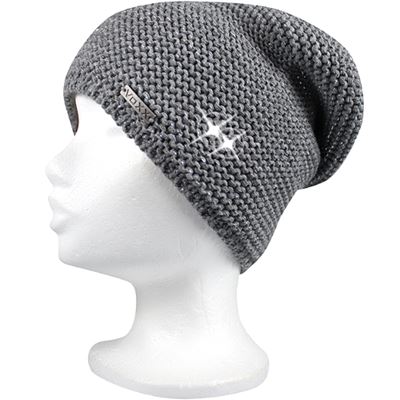 VIVARO women's knitted hat with lurex GREY-SILVER