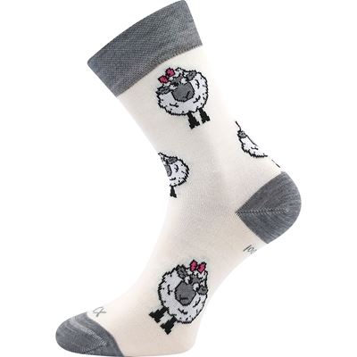 Women's thin socks made of merino WOOL with silver ions WHITE