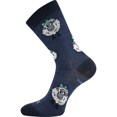 Children's thin socks made of merino WOOL with silver ions JEANS