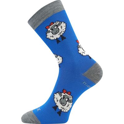 Children's thin socks made of merino WOOL with silver ions BLUE