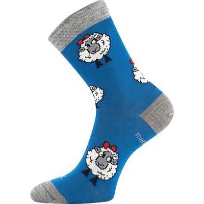 Children's thin socks made of merino WOOL with silver ions DARK TURQUOISE