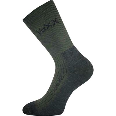 VOYAGE winter wool socks with silver DARK GREEN
