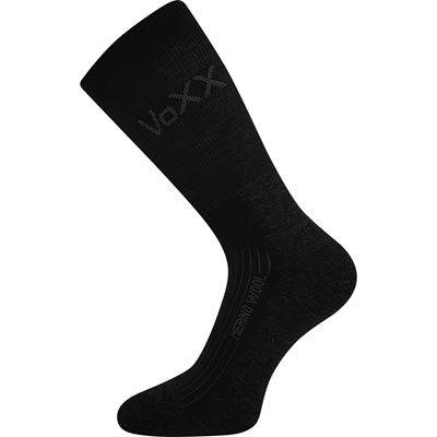 VOYAGE winter wool socks with silver BLACK
