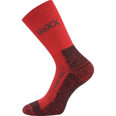 VOYAGE winter wool socks with silver RED