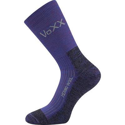 VOYAGE winter wool socks with silver PURPLE
