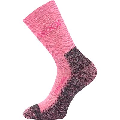 VOYAGE winter wool socks with silver PINK