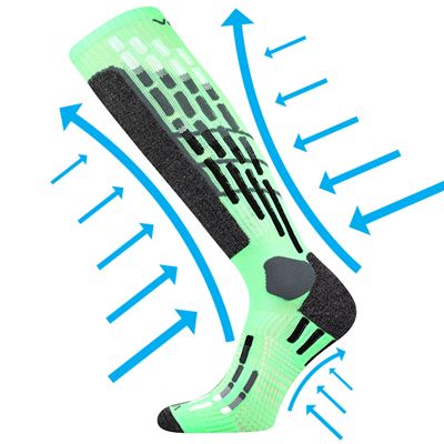 VXPRES compression knee socks with silver ions NEON GREEN