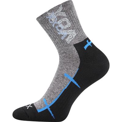 WALLI sports socks with silver ions BLACK-BLUE