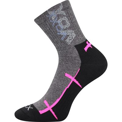 WALLI sports socks with silver ions BLACK-PINK