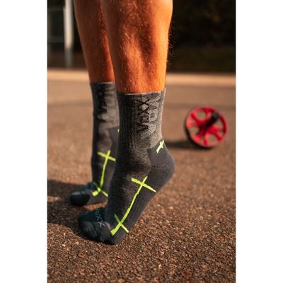 WALLI sports socks with silver ions DARK GREY