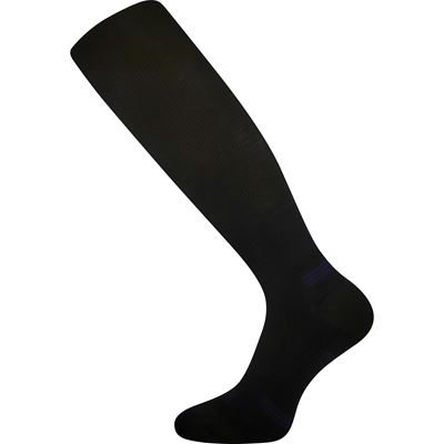 Double-layer knee-high socks with soft cuffs WANAK made of merino wool BLACK