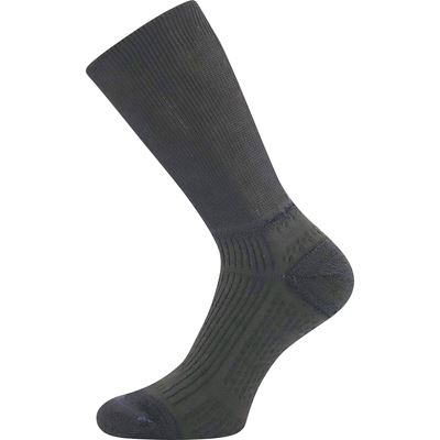 WANAK double-layer socks with soft cuffs, made from merino wool, BLACK