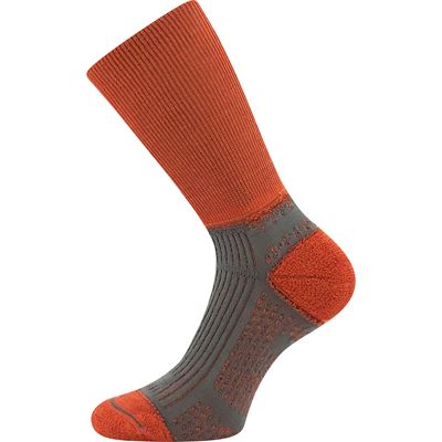 Double-layer socks with soft cuffs WANAK made of merino wool DARK ORANGE