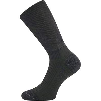 WANAK double-layer socks with soft cuffs, made from merino wool, DARK GREY