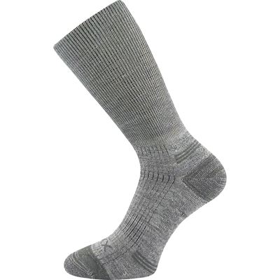 WANAK double-layer socks with soft cuffs, made from merino wool, LIGHT GREY