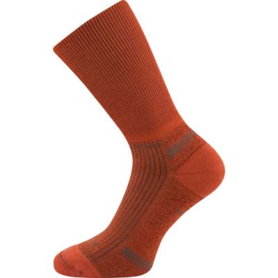 Double-layer socks with soft cuffs WANAK made of merino wool DARK ORANGE