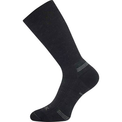 WANAK double-layer socks with soft cuffs, made from merino wool, DARK GREY