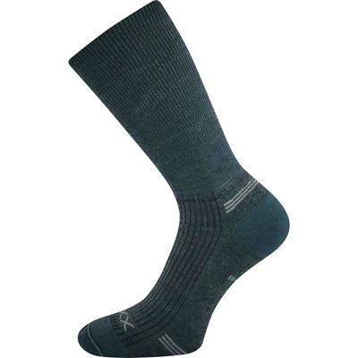 Double-layer socks with soft cuffs WANAK made of merino wool DARK GREEN